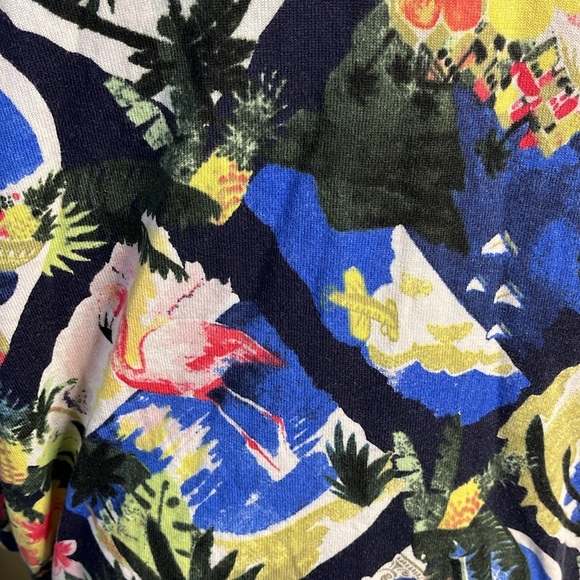 Talbots Petites Lightweight button down tropical colorful sweater Cardigan - Picture 13 of 14